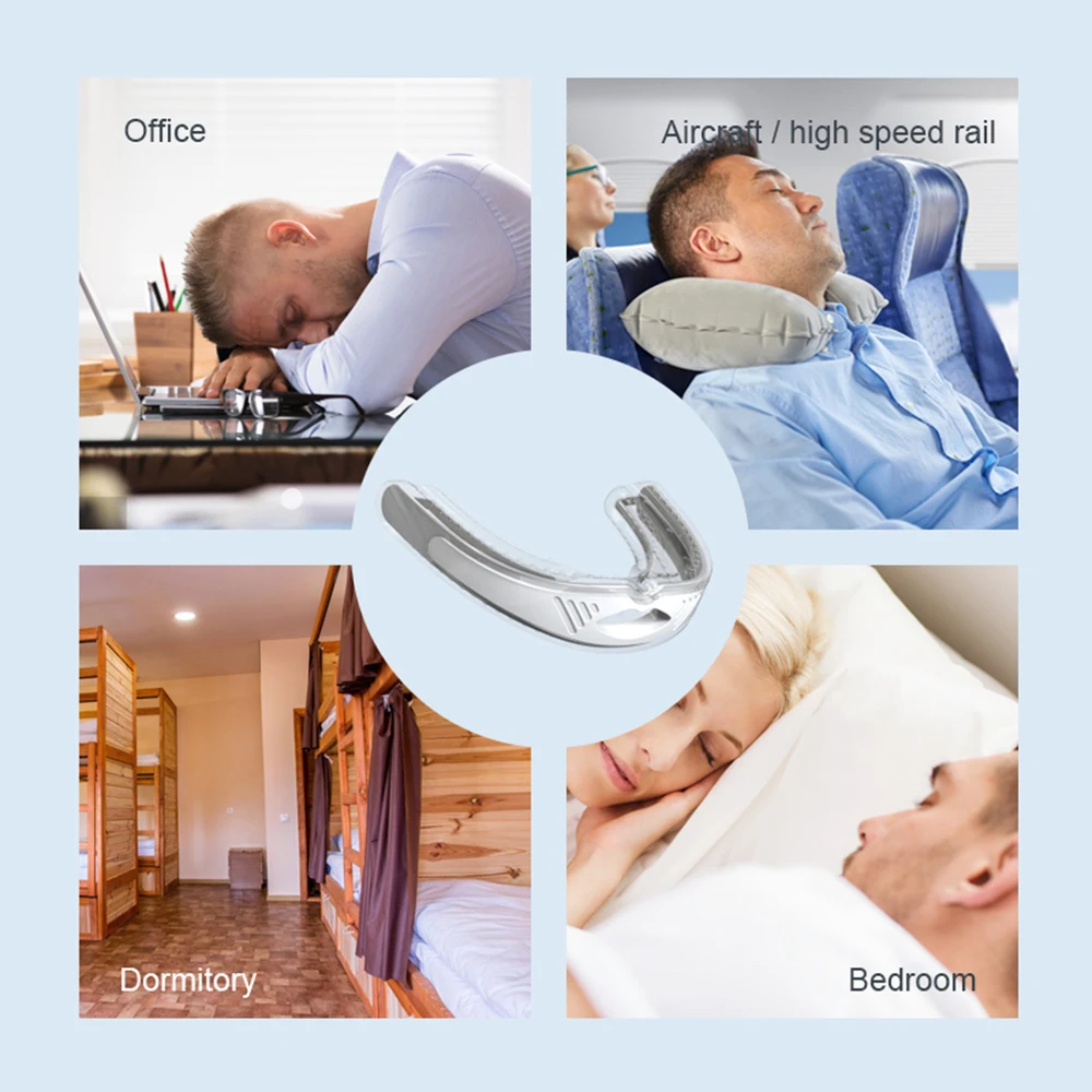 Portable Silicone Braces Anti Snoring Prevents Teeth Grinding Relieves Snoring Improves Sleep Breathe Snoring Solution Device