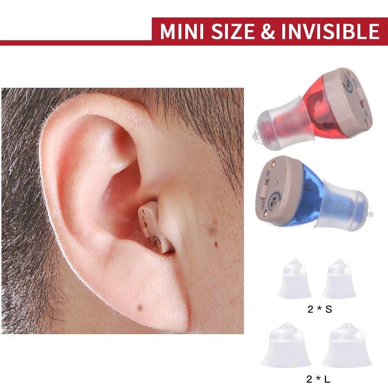 New Style Smart Hearing Aids Rechargeable Mini Invisible Hearing Aid New Model 2023 Adjustable Sound Amplifier for Deaf Elderly
